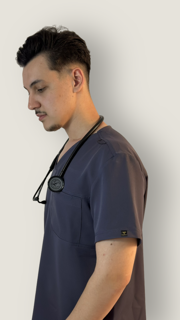 Costum Medical pentru Bărbați - Grey Mastery